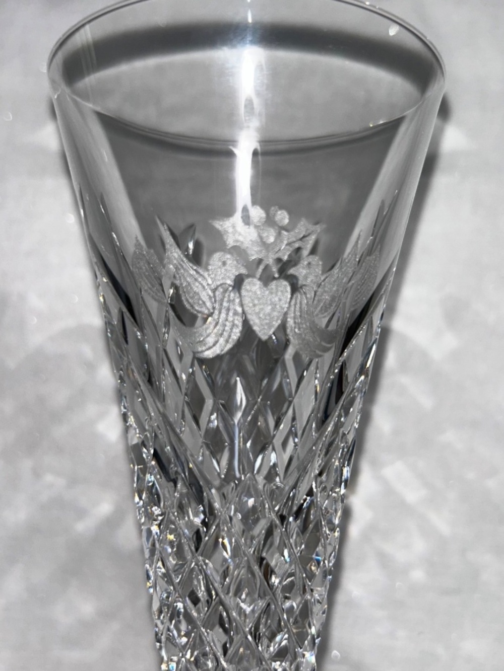 Waterford 12 Day of Christmas 2 Turtle Doves Champagne Flute Complete BONUS